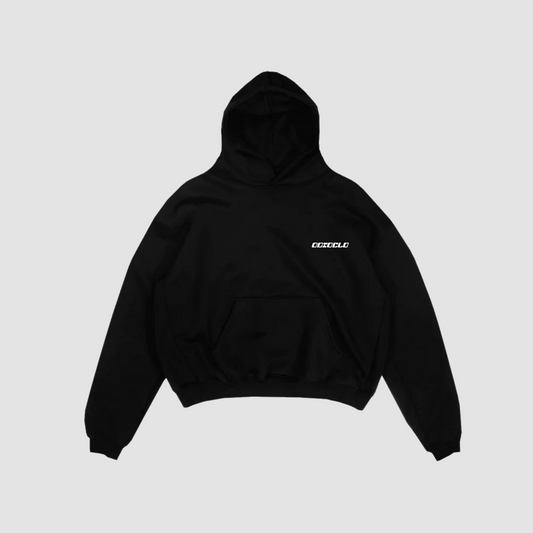 400GSM ODIO Racer Hoodie Black