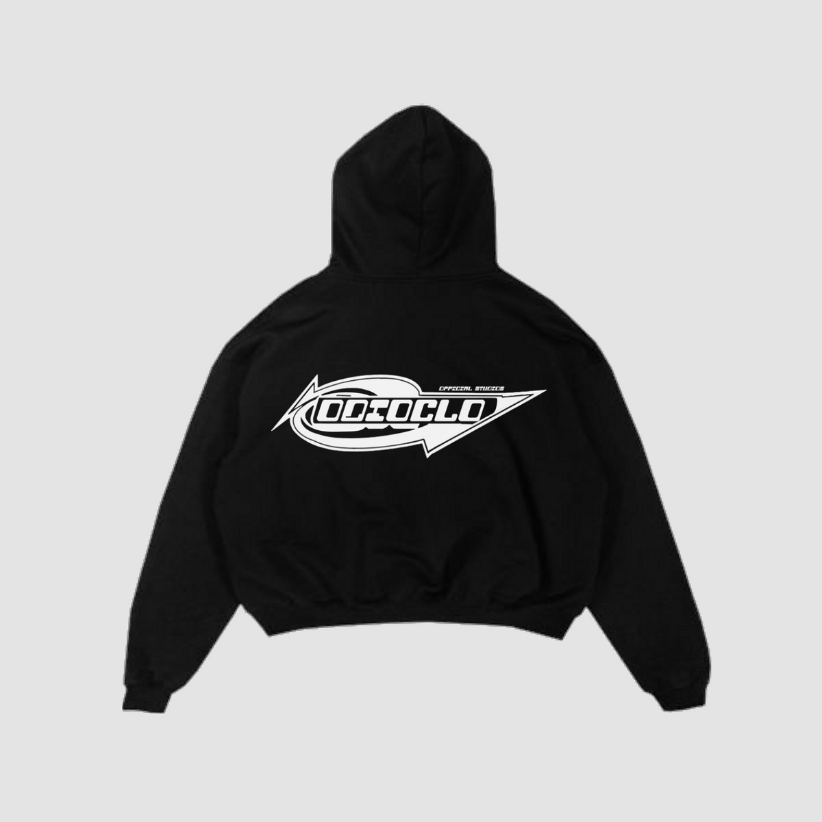 400GSM ODIO Racer Hoodie Black